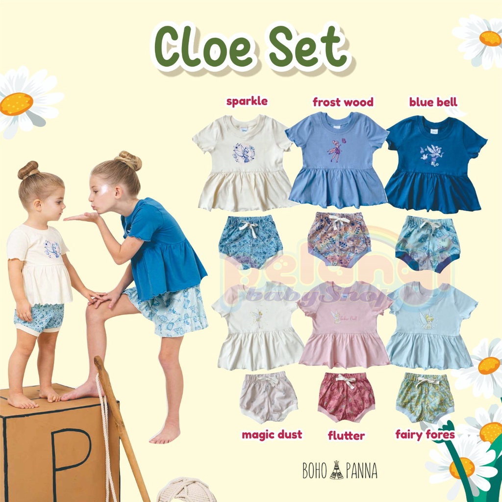 BOHOPANNA - CHLOE SET Tinker Bell BohoxDisney - Setelan Anak Perempuan-BOHOPANNA-BOHO PANNA