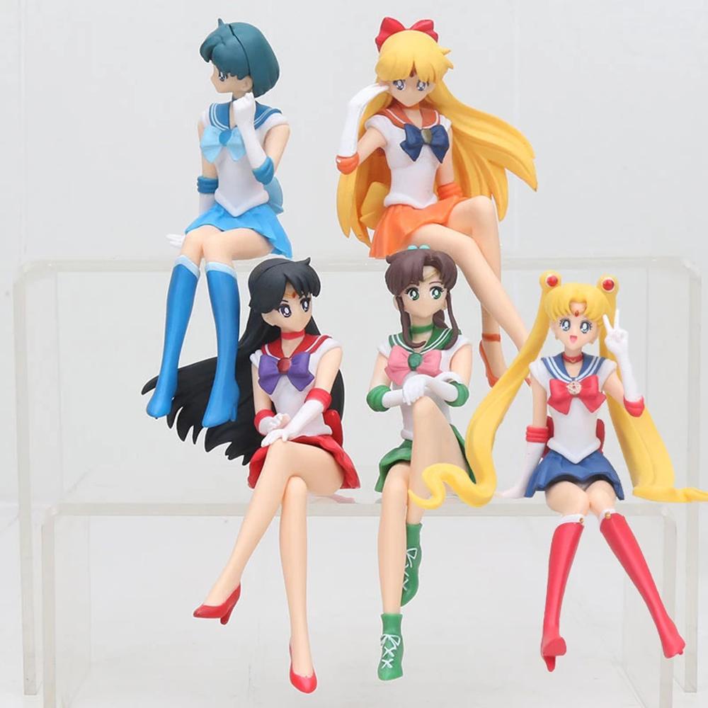 Patung PVC Anniversary 20th Anniversary QUINTON Sailor Moon Sailor Jupiter Pelaut Venus Sailor Mercury