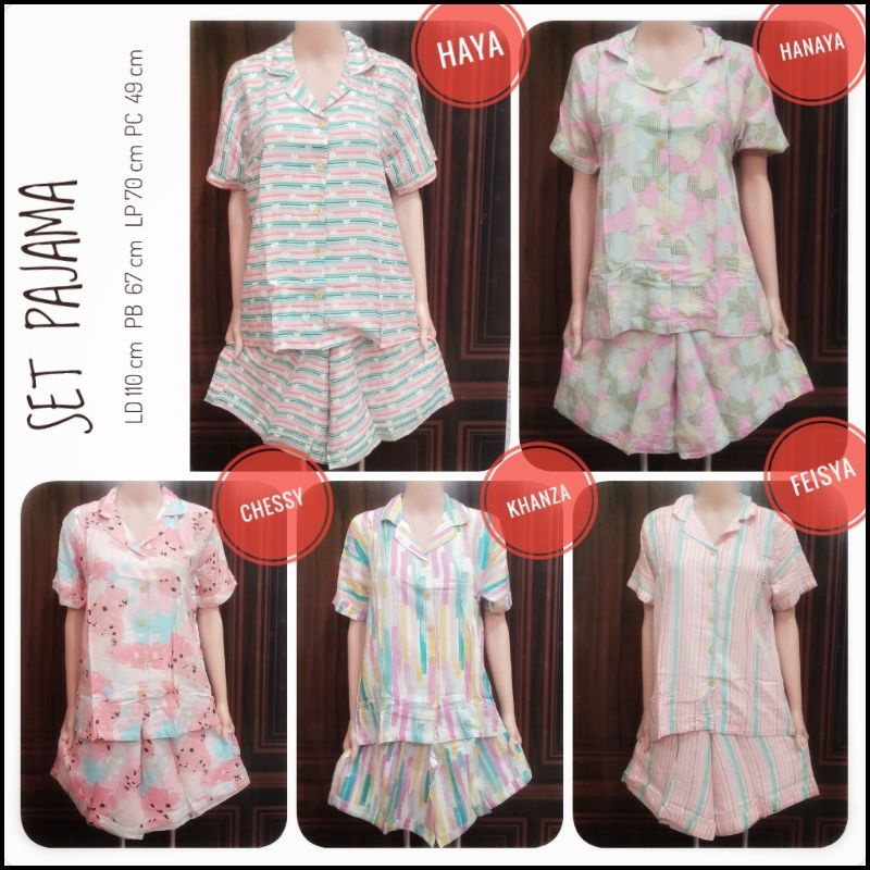 Set Piyama Pendek Set Pajamas KudaMas Couture Season 7 Set Kulot Bahan Rayon Premium Ori KudaMas Cou