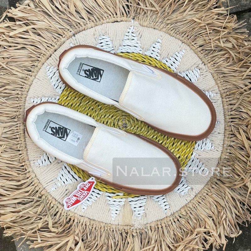 SLIP ON VANS CREAM GUM PRIA WANITA “import quality”