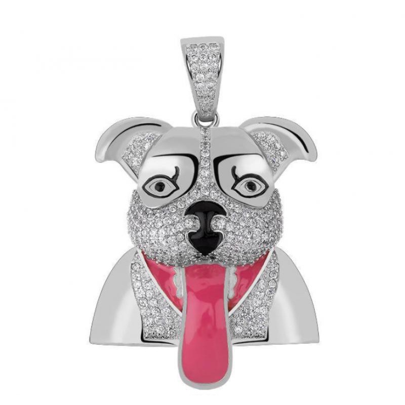 Kalung Dengan Liontin Kartun Anjing Gaya Hip-Hop Hipster Untuk Pria