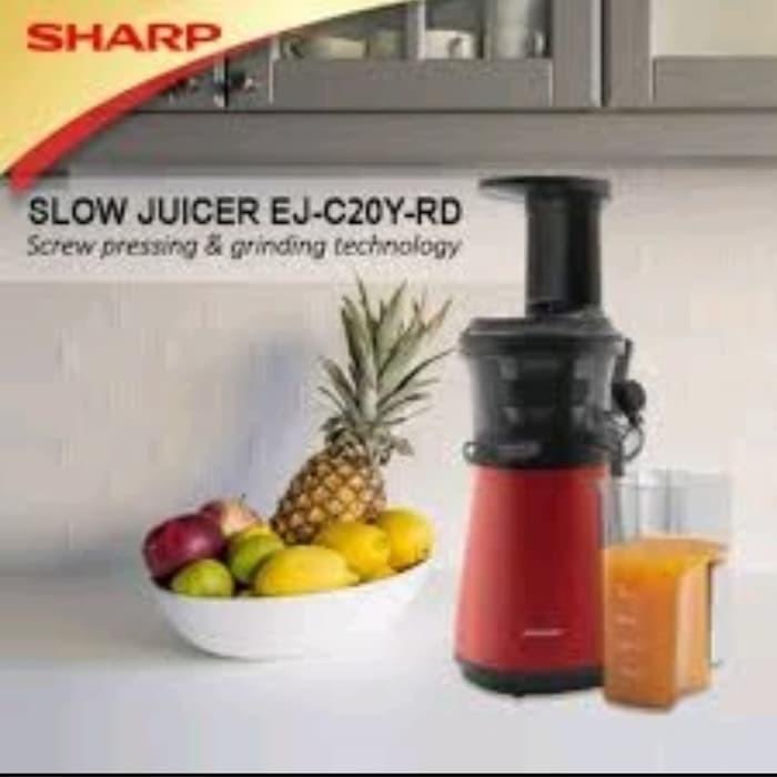 Juicerku Sharp Slow Juicer Ej-C20Y-Rd - Merah