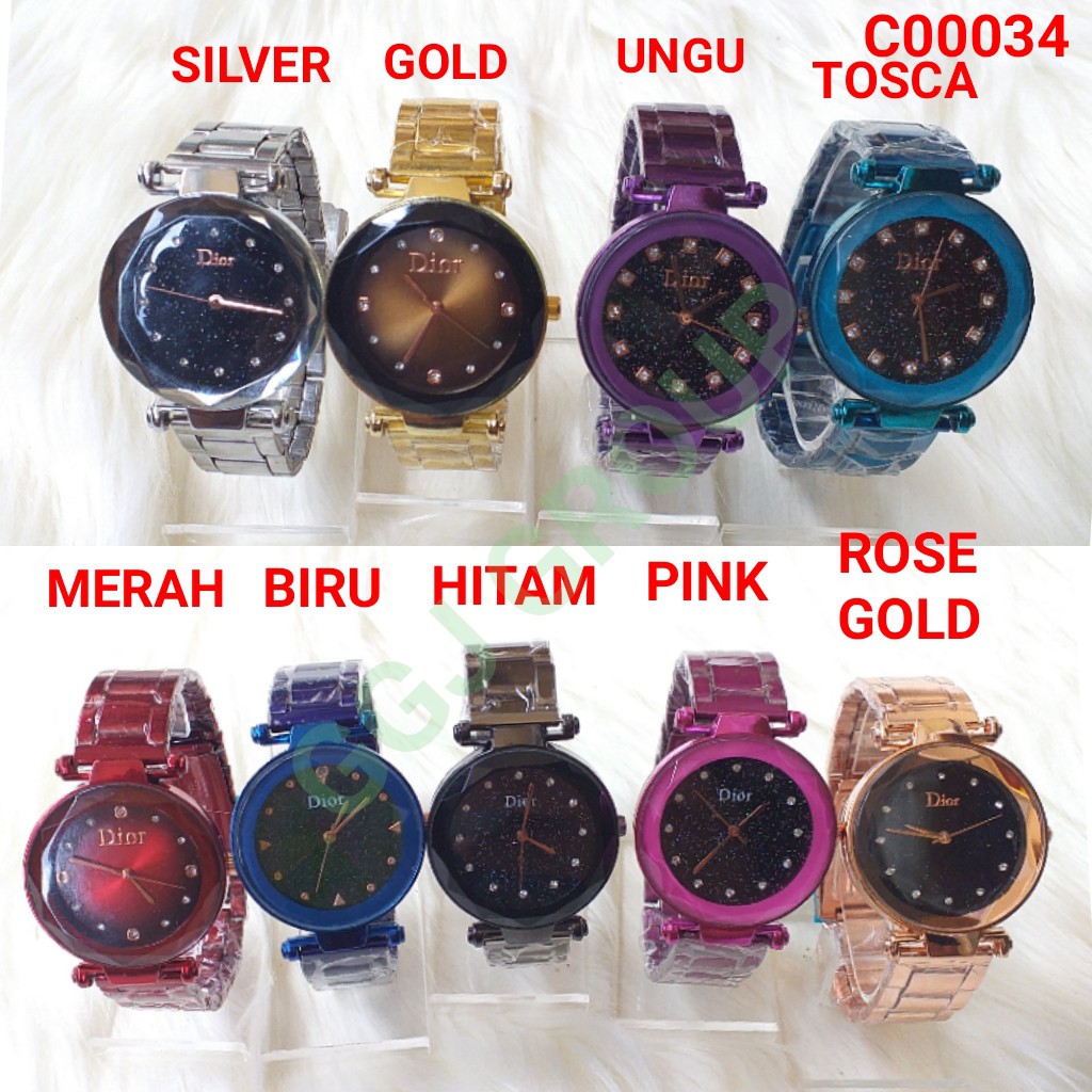 Jam Tangan Dior Warna Merah - JAM TANGAN