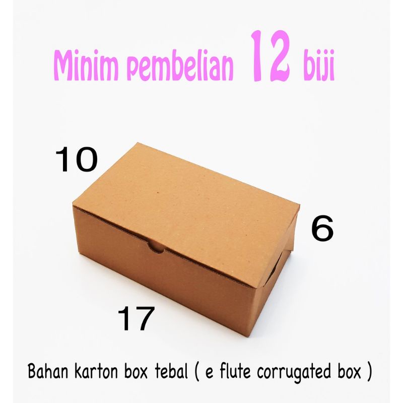

KARTON BOX PACKING 17 X 10 X 6 DUS BROWN KRAFT KARDUS COKLAT KOTAK