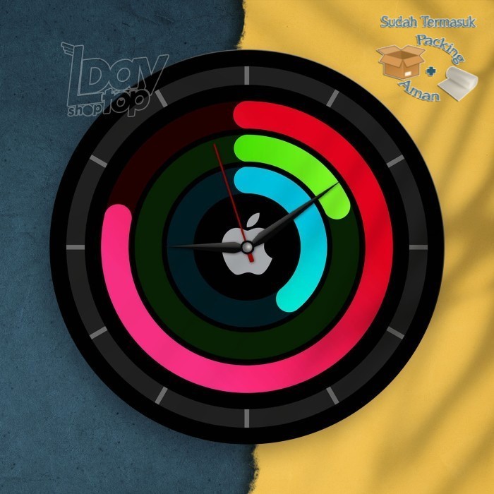 APPLE WATCH Jam Dinding Cantik APPLE WATCH Kayu Unik