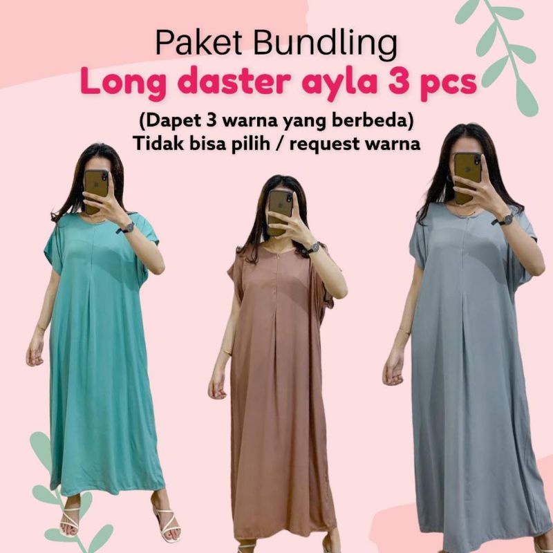Long daster ayla 3pcs