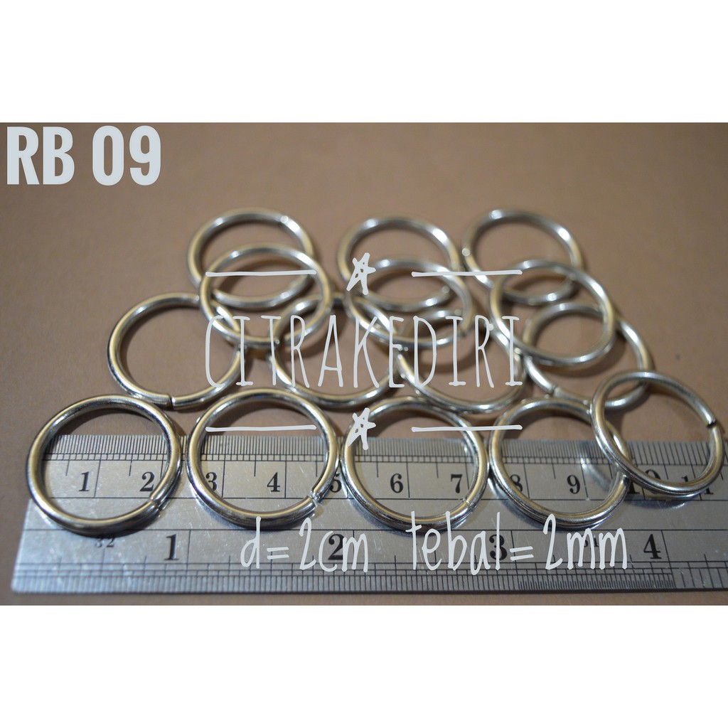 Ring Bulat 2 cm 3 mm-ring tas( 12 biji)