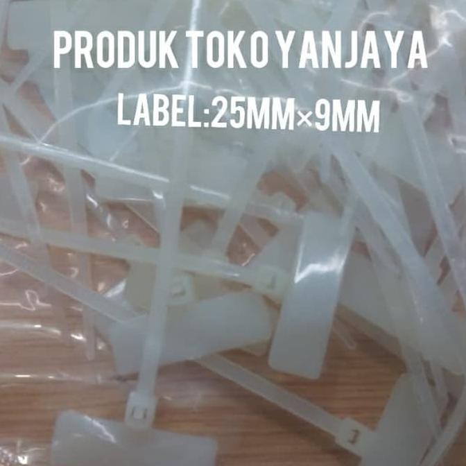 

TURUN HARGA Kabel ties label 10cm 25mmx9mm isi 100pcs/ties label/kabel marker ties AP51