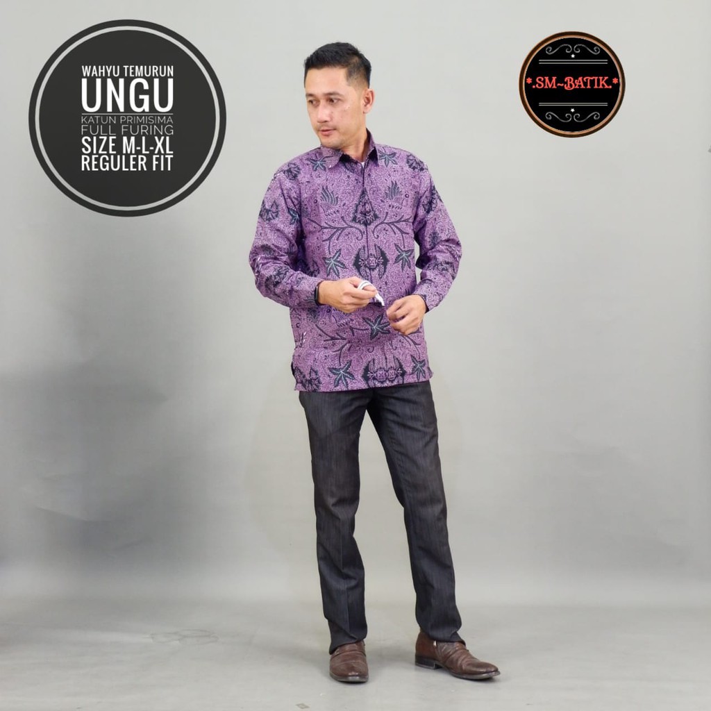 Banting Harga Batik Wahyu Temurun Ungu Kemeja Batik Pria Lengan Panjang By Sm 7VanBAsa0r9ZX