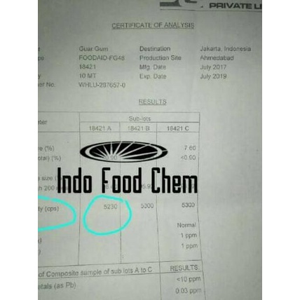 

Terjangkau Guar Gum Food Grade Repack 1000gr ,,