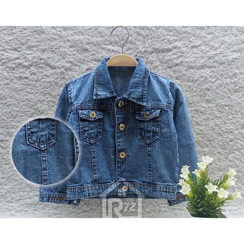 JAKET JEANS ANAK MOTIF GAMBAR KARAKTER USIA 1-9 TAHUN