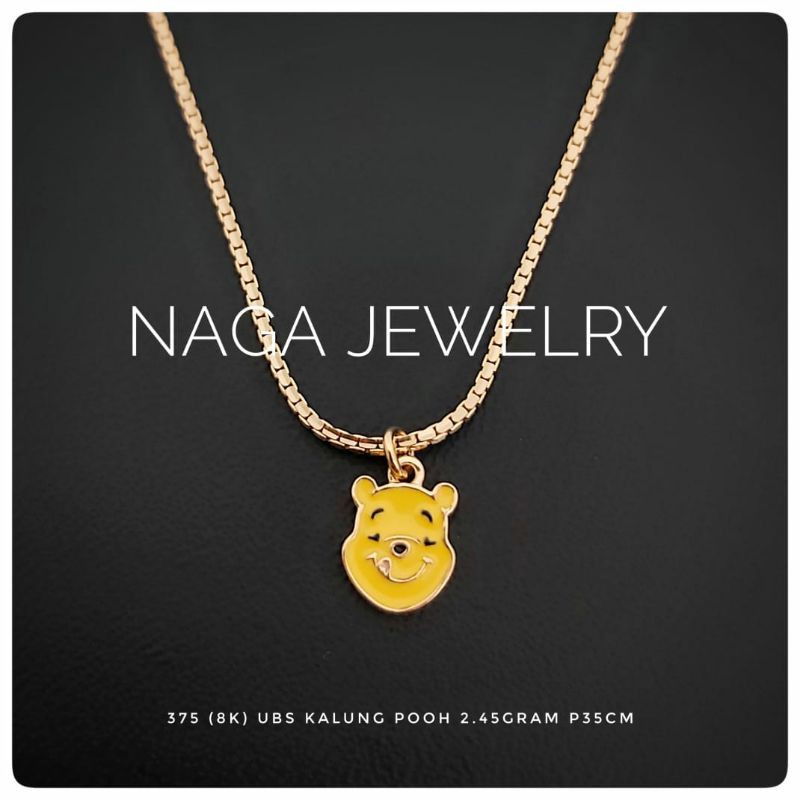 KALUNG ANAK VARIASI POOH CAT EMAS KADAR 375