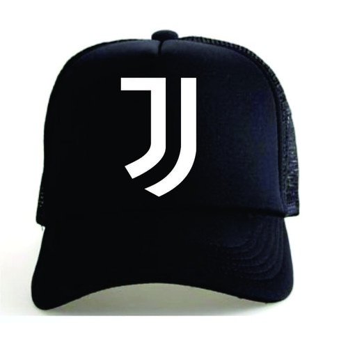 Topi Trucker Juventus 2017 hitam full logo putih