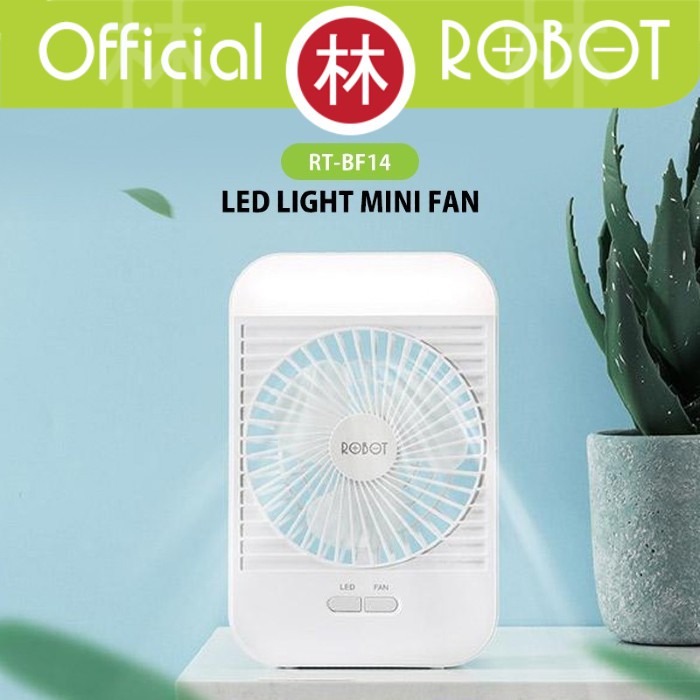 Robot RT-BF14 2000mAh 5 Inch Fan Portable Desktop Fan &amp; LED