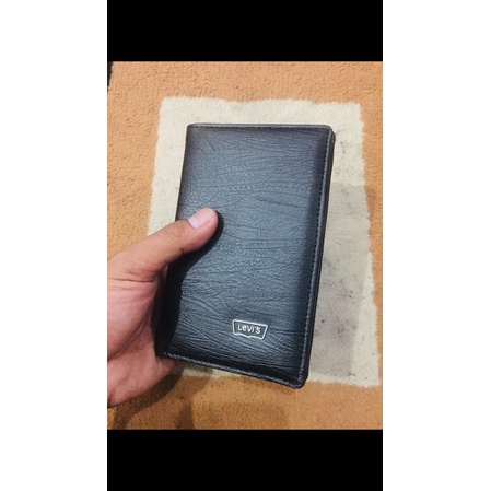 Dompet pria/wanita ukuran tanggung bahan kulit sintetis lokal #dompet #dompetpria #dompetpanjang-Hitam