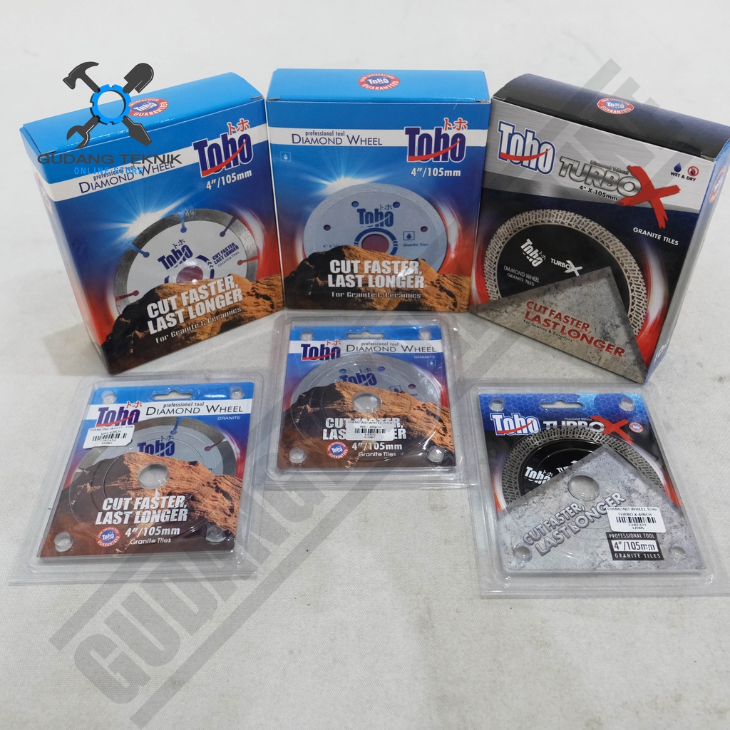 Mata Potong Keramik Granit Toho Wet / Dry / Turbo X 4Inch - Diamond Wheel Toho Wet/Dry/Turbo X 4 Inch