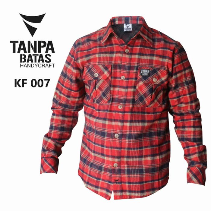Baju Flanel Kemeja Flanel Pria Laki Laki Flanel Kotak Kotak Keren KF007