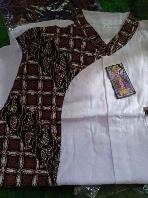 Bswart Batik Hrb026 Kenongo Hem Pendek Padi Pekalongan M L Xl Batik Pria Murah Modern Grosir