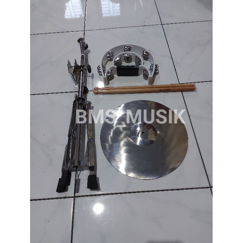 Satu set Simbal Markis Marawis Tambourine Double dan Simba 10inch