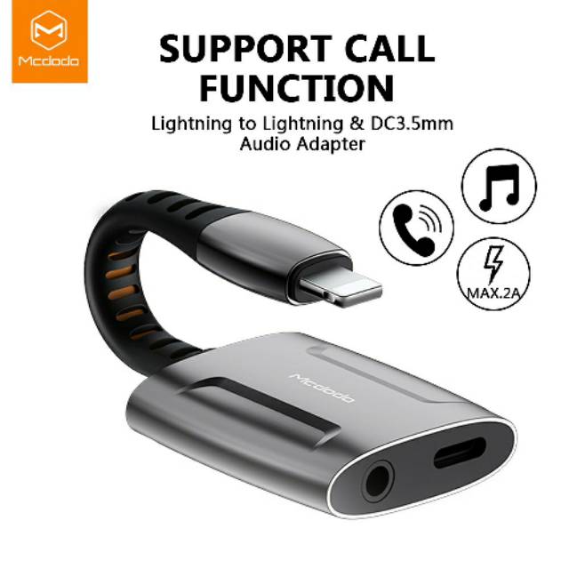 Mcdodo CA-6340 Splitter Iphone 2 in 1 lightning to jack 3