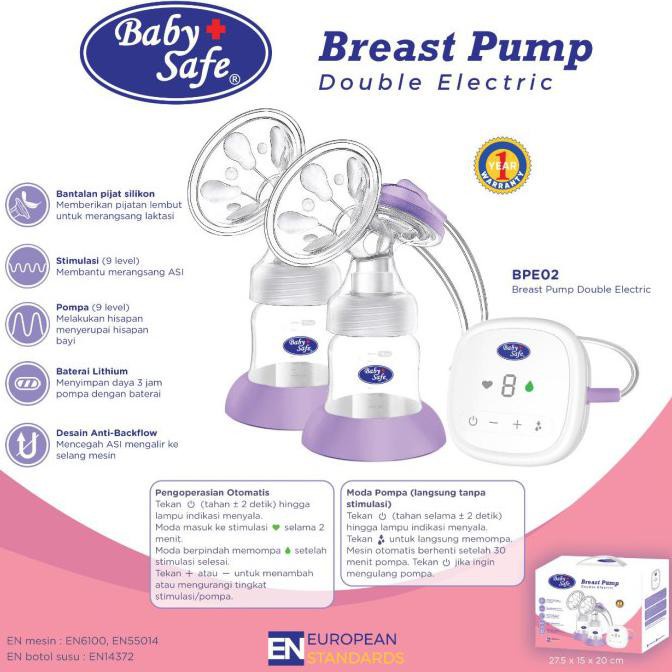 Baby Safe Electric Breast Pump Double / Pompa Asi Elektrik Double BPE02