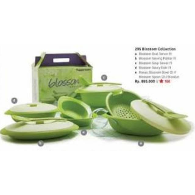 TUPPERWARE BLOSSOM SET HIJAU