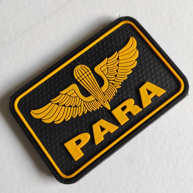 PATCH RUBBER LOGO WING'S PARA/TEMPELAN EMBLEM KARET VELCRO TNI