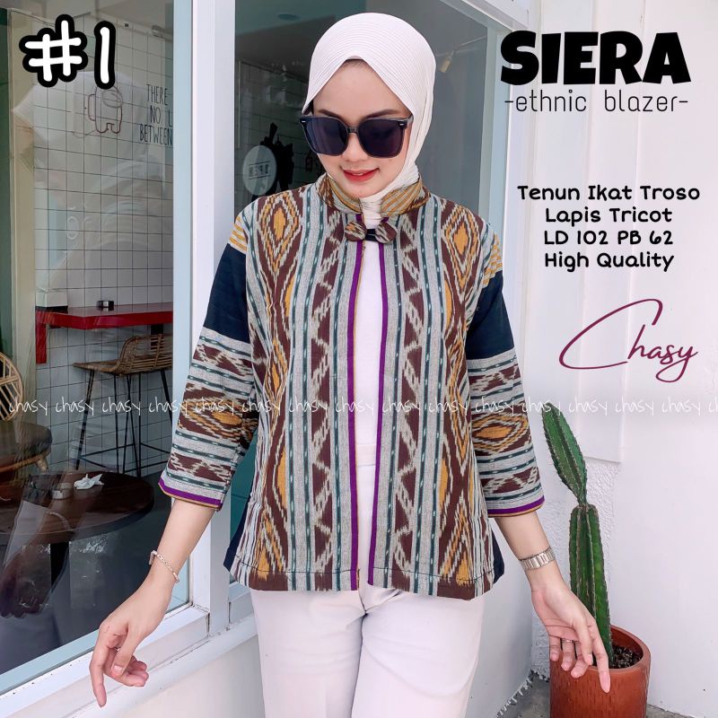 SIERA ETNIK BLAZER / CARDIGAN BATIK / CARDIGAN TENUN TROSO ORI / CARDIGAN WANITA MURAH / BAJU KERJA