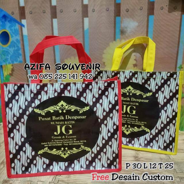 

Tas Promosi Produk Perusahaan Seminar TOKO / Goodie Bag Souvenir Mika Banner Custom