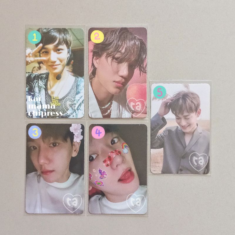 (‼️BACA DESKRIPSI‼️) exo official photocard - kai mama a peaches baekhyun delight chemistry a b kemb