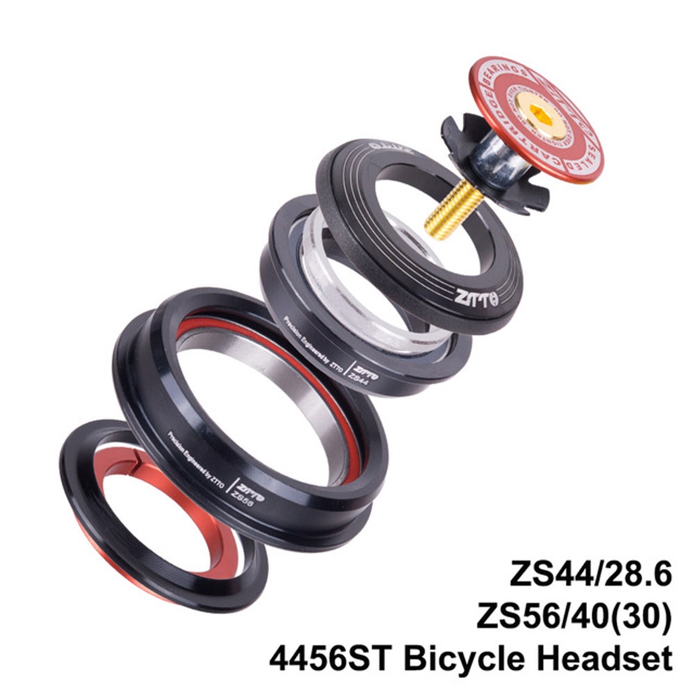 REBUY MTB Bike Headset 1 1/8&quot;-1 1/2&quot; ZS44 ZS56 Bicycle Headset 4456ST 44mm 56mm Threadless 45 Degree Straight Tube Tapered Tube Fork Sealed Bearing/Multicolor