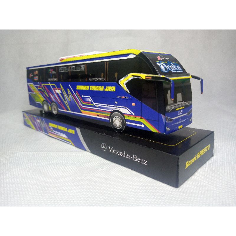 MINIATUR BUS BIS STJ PAPERCRAFT BUS SUDIRO TUNGGA JAYA DRAKA DRAKA ELKUSLA BUS PAPERCRAFT