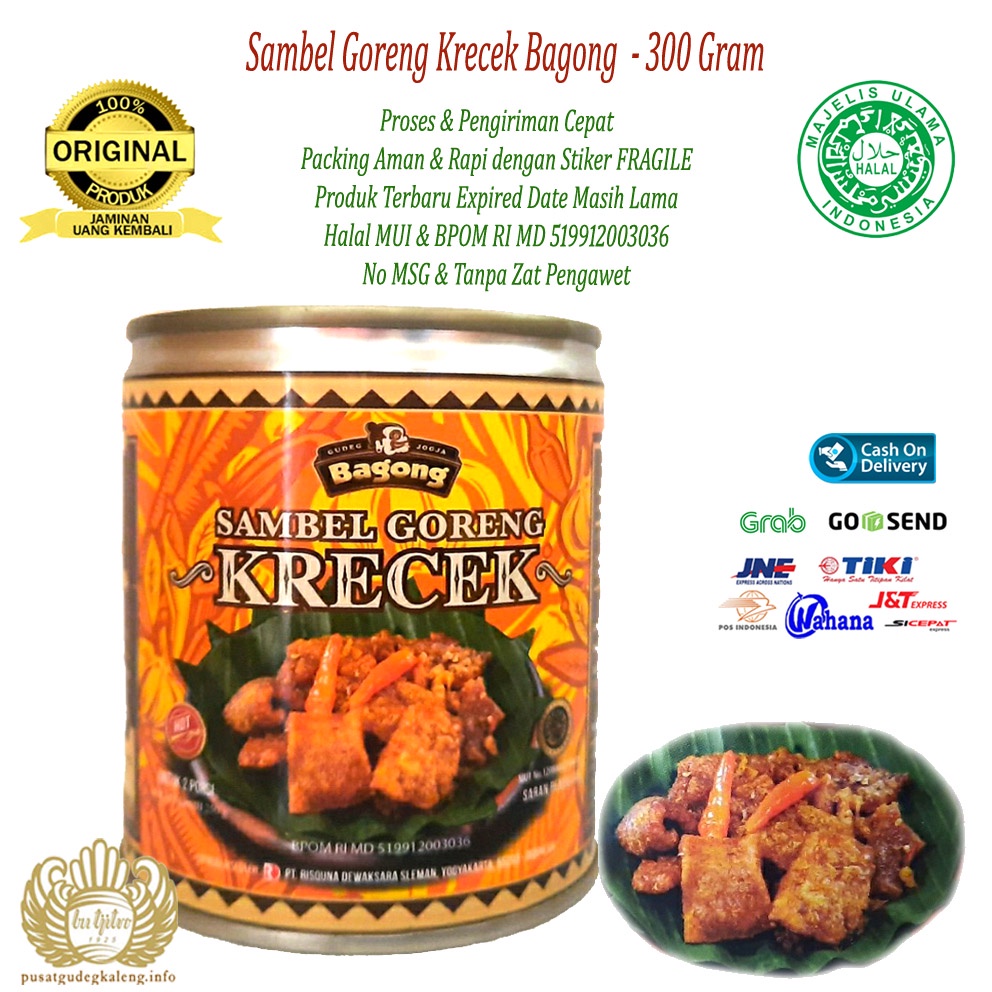 Gudeg Kaleng Bagong Sambel Goreng Krecek Khas Jogja - 300Gram