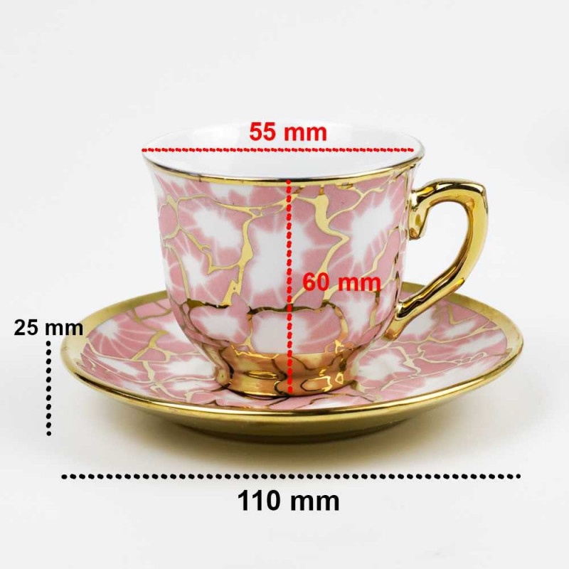 Cangkir Keramik Teh Tea Set 6 in 1 Gelas Mug European Vintage Style