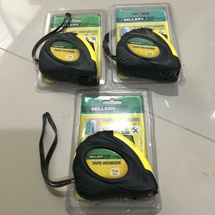 SELLERY Meteran Karet Rol 5 M x 19 MM / Meteran Bagus Tape Measure