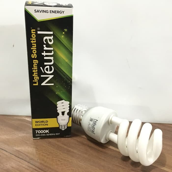 Lampu Spiral Ulir Neutral 10W 10 Watt Cahaya Putih Terang Awet