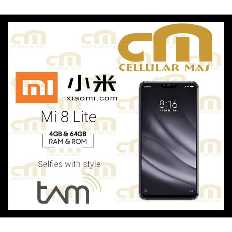 XIAOMI MI8 LITE / MI 8 LITE 4/64 RAM 4GB ROM 64GB GARANSI RESMI TAM - BIRU KODE 750