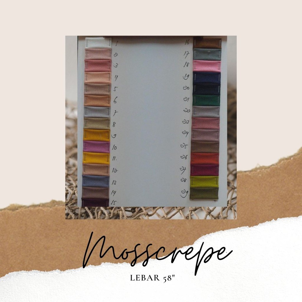 Kain Polos Mosscrepe per Roll