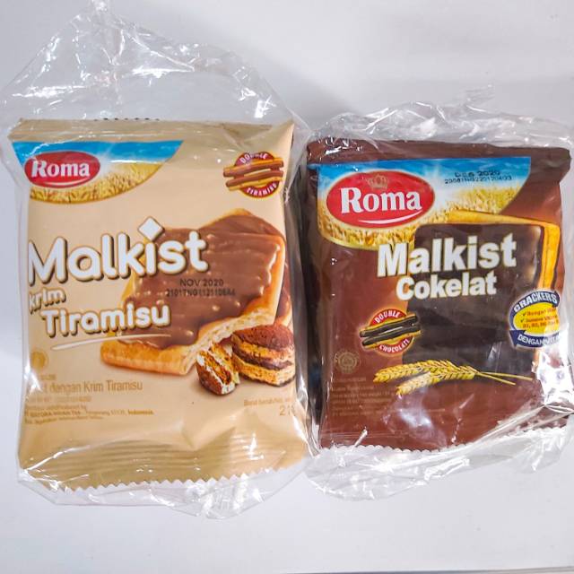 Roma Malkist Coklat atau Tiramisu 10pcs