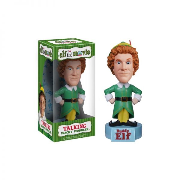 Funko Koleksi Mainan Vinyl Talking Wacky Wobbler Elf - Buddy the Elf 2951