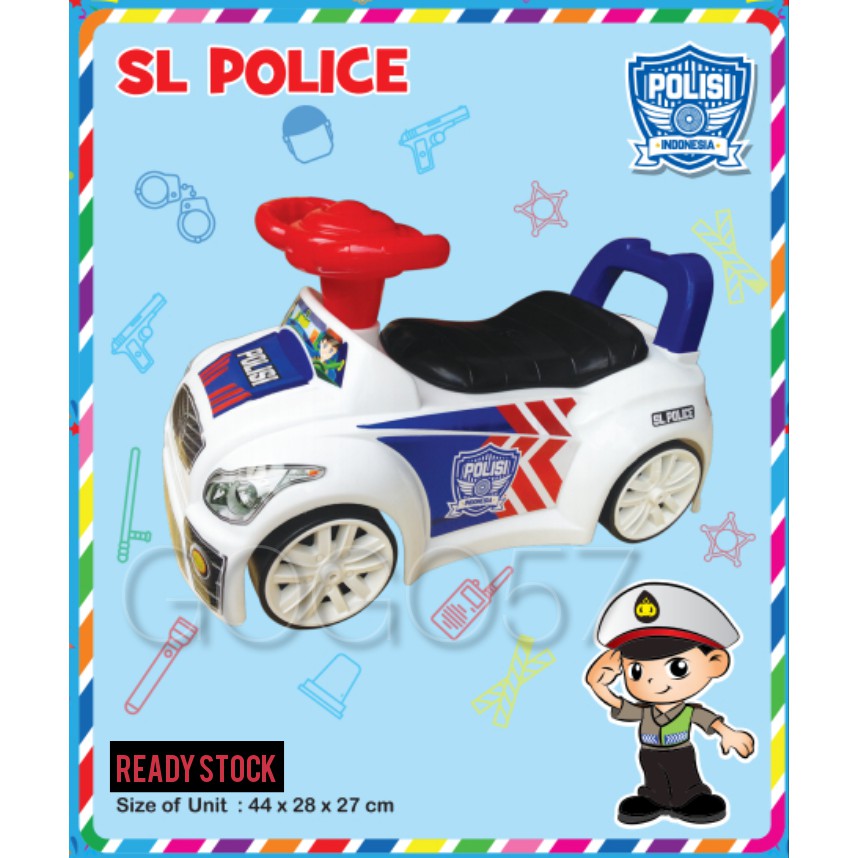 Mainan Anak Mobil Polisi SG TOYS SL 200 P / Mobil Duduk Polisi Ride on SL200P-2