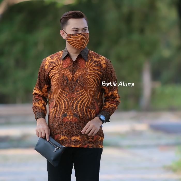 Baju Batik Cowok Lengan Panjang Pria Premium Aluna Batik Sragen PCW 094