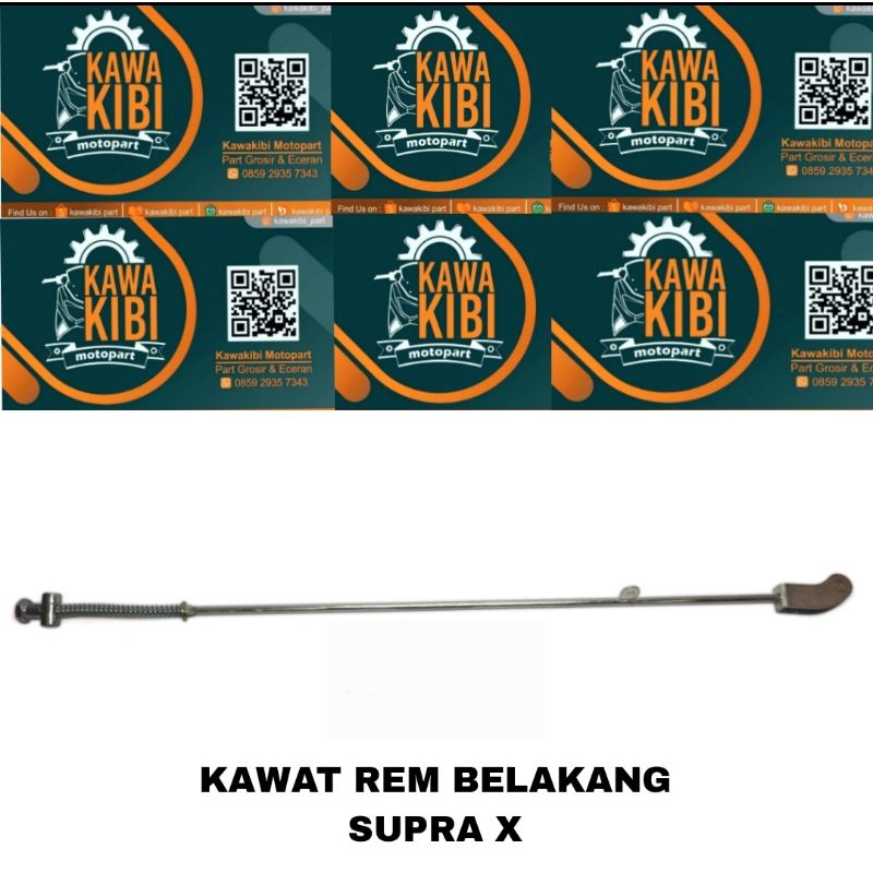Kawat Rem Belakang Supra X - Tiang Rem Mur Per Rem Brake Road Supra Old 100, Supra X, Supra Fit Lama