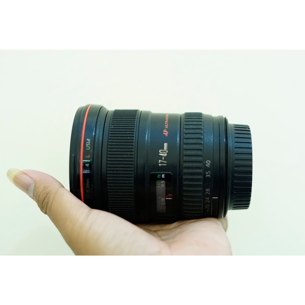 lensa canon 17-40mm L series ring merah murah minus ada jamur