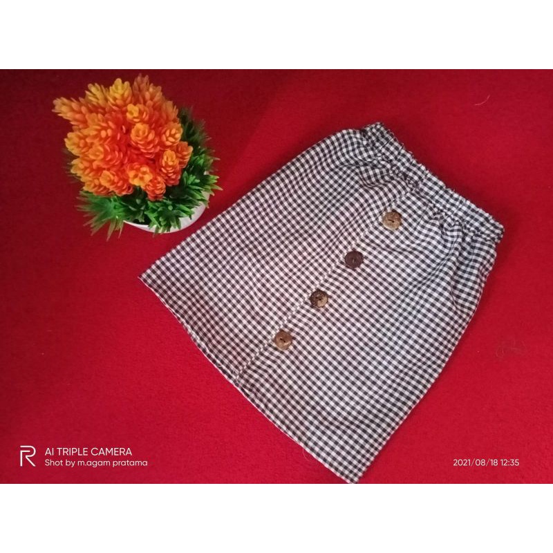 ROK MINI ANAK MODEREN motif kotak2#LUCU# 1-8TAHUN