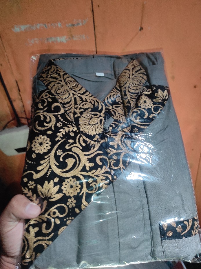 Kemeja Batik Pria Lengan Panjang Fashion Muslim Kombinasi Simple Modern Azzahir