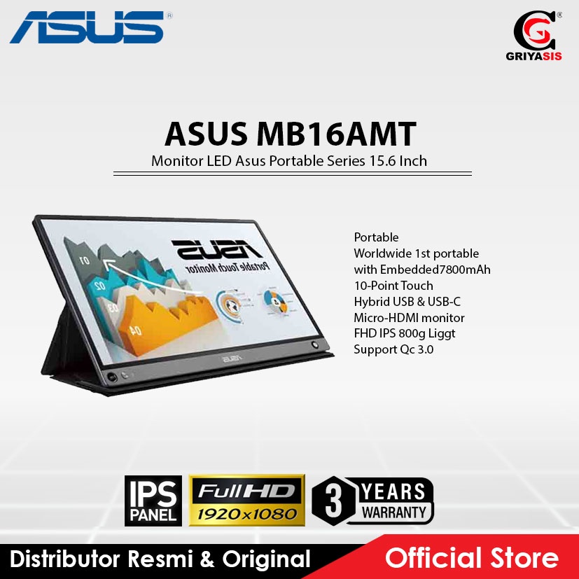 Monitor LED Asus Portable Series 15.6 Inch MB16AMT