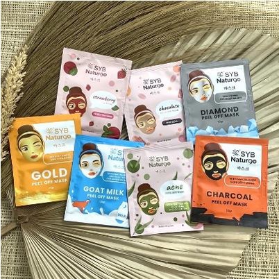 ^ KYRA ^ Syb Naturgo Peel Off Topeng Mask Dan Powder Bubuk Natur90 Masker Wajah - Netto 10 gr