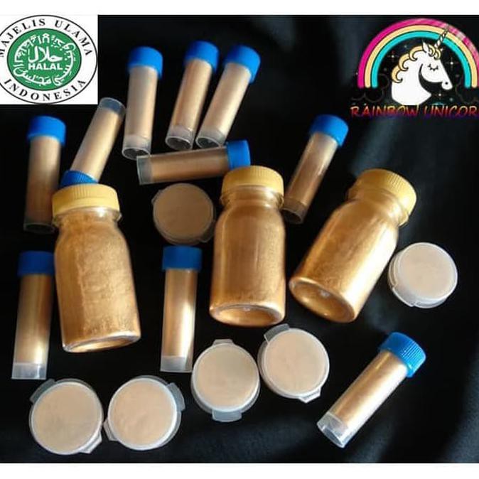 NEW / LINGERIE / RU METALLIC GOLD LUSTRE DUST EMAS EDIBLE BUBUK LUSTER CAKEKUE 2G HALAL /