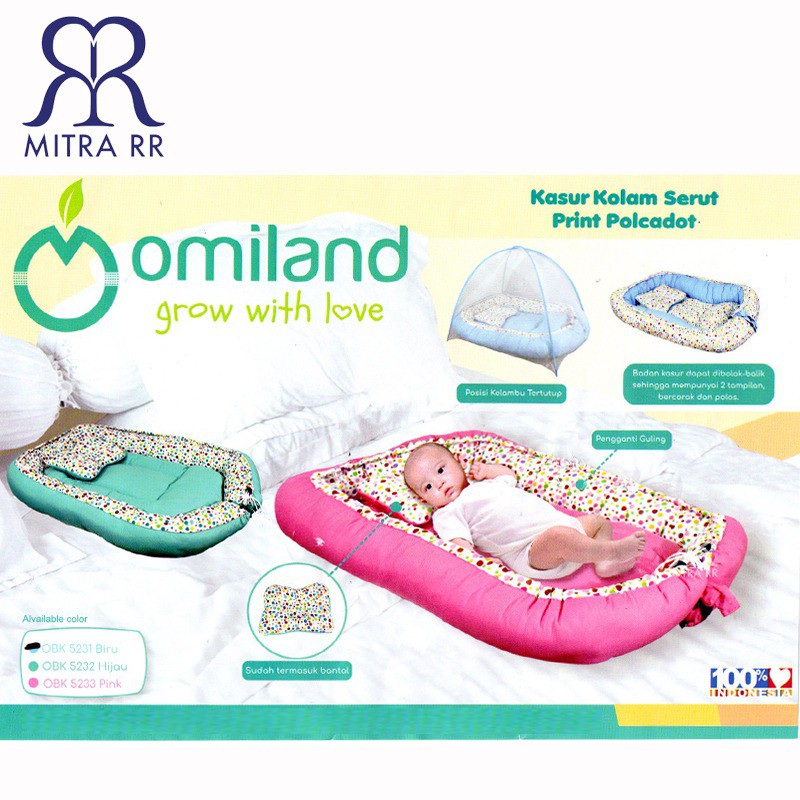 Omiland Kasur Kolam Serut + Kelambu Polkadot Series OBK 5231 / 5232 / 5233